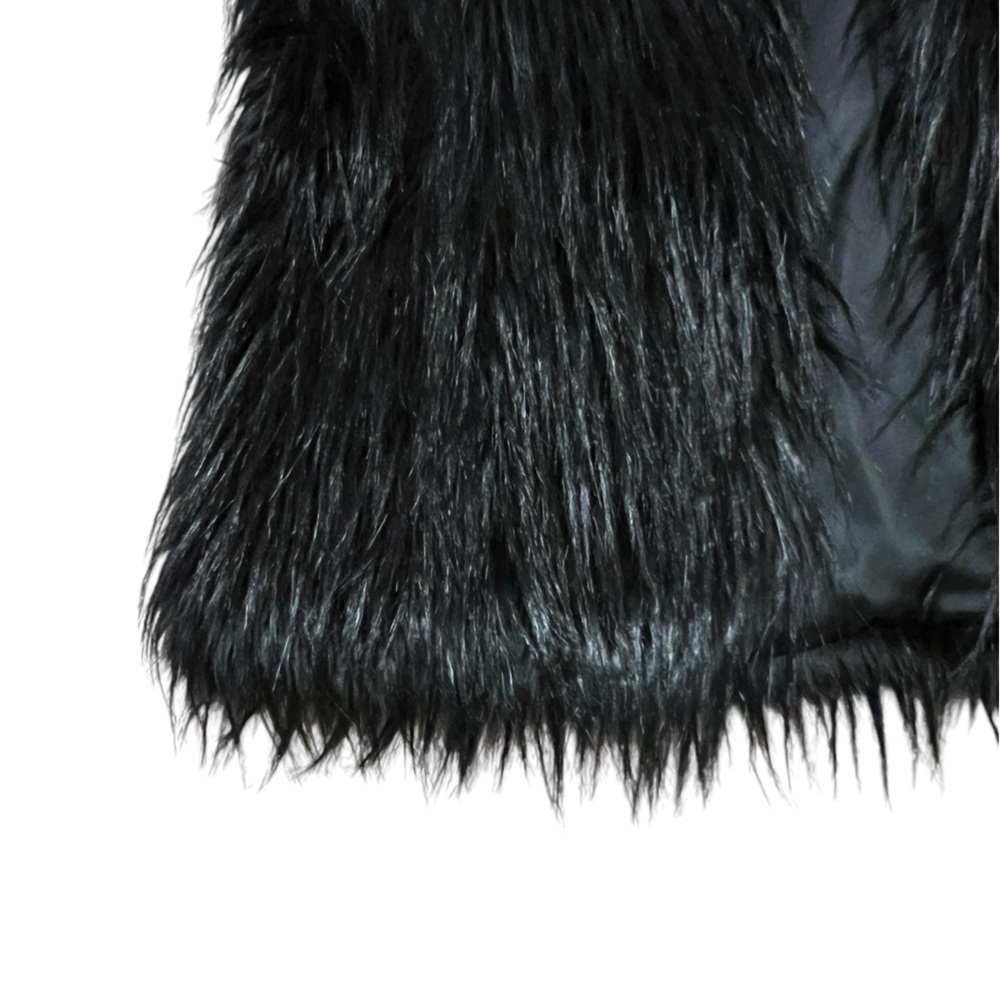 Donna Salyers’ Fabulous-Furs black faux fur open front vest mobwife ski - Picture 5 of 6